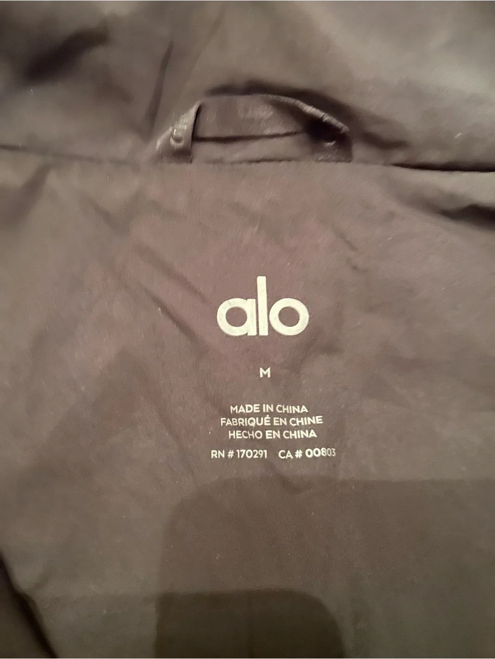 ALO Yoga Men Stretch Notable Jacket High Collar Black Size M